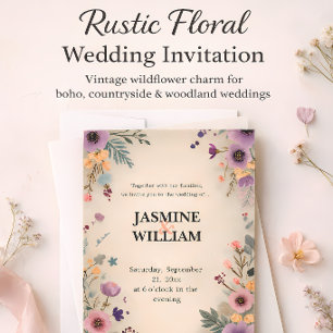 Wedding invitation with style and elegance