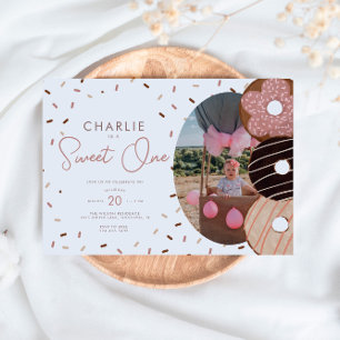 Sweet One First Birthday Donut Girl's Birthday Invitation