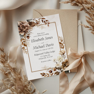 Elegant Boho Terracotta Save The Date Wedding  Invitation