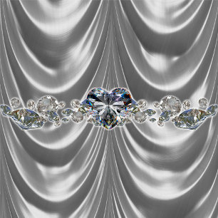 60th Wedding Anniversary Diamond Heart Pillar Candle