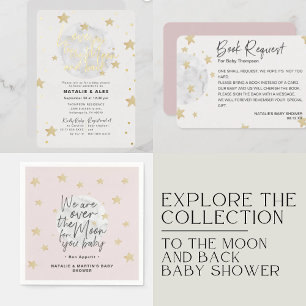 Moon Stars Neutral Baby Shower Welcome 36x24 Foam Board