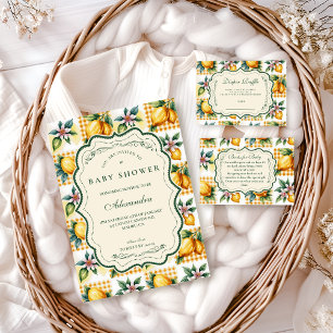 Fresh Citrus Floral Baby Shower Napkins