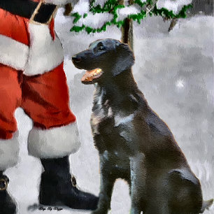 Flat-Coated Retriever Christmas Gifts Holiday Card