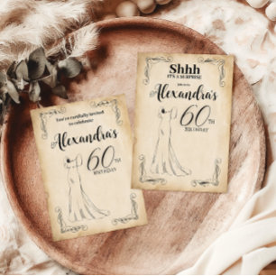 Vintage Elegant Dress 60th Birthday Party Foam Board