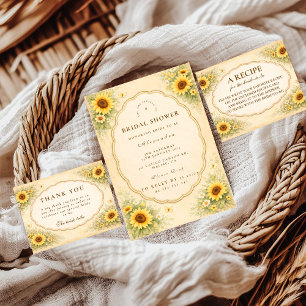 Vintage Sunflower Garden Bridal Shower Napkins