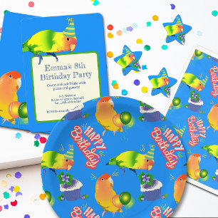 Lovebird Birthday Celebration Bird Themed Party Paper Plates