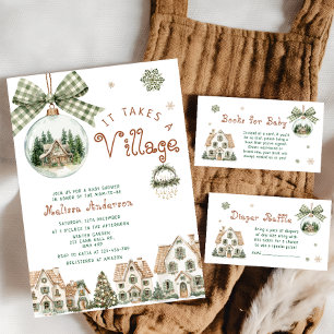 It Takes a Village Winter Books for Baby Enclosure Card