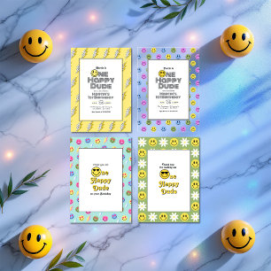One Happy Dude Retro 1st Birthday Party Invitation