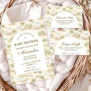 Cute Tropical Nursery Animals Baby Shower Napkins