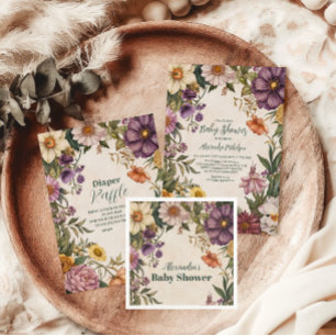 Victorian Art Nouveau Baby Shower Invitation