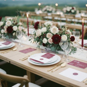 Wedding Formal Burgundy Classic Round Sticker
