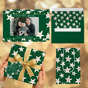 Gingerbread Star Christmas Pattern Wrapping Paper