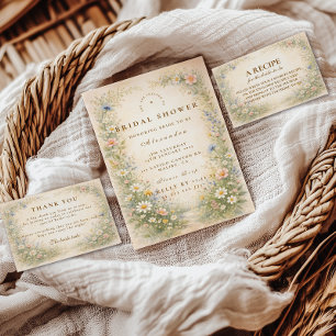 Soft Pastel Wildflower Bridal Shower Napkins