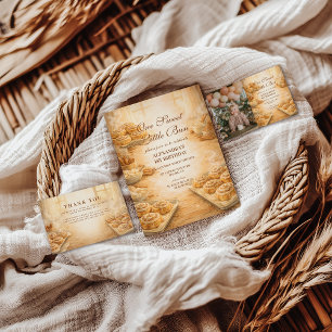 One Sweet Little Bun First Birthday Thank You Card