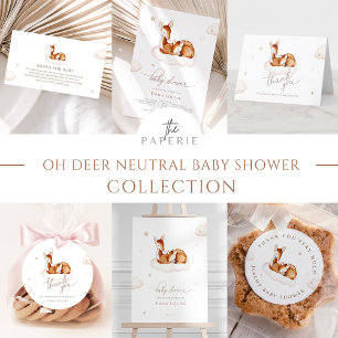 Oh Deer Watercolor Baby Shower Welcome Sign