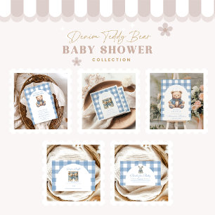 Cute Denim Baby Shower Invitation