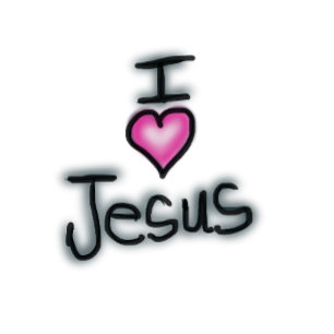 I Love Jesus I Heart Jesus White  Button