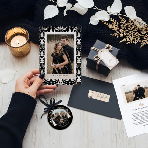 Elegant Modern Fa La La Evergreen Tree Christmas  Envelope