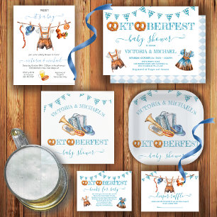 Oktoberfest Baby Shower Clothesline Invitation