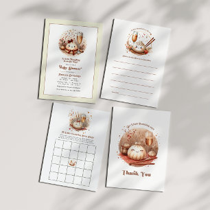 Bao in the Oven Cute Little Dumpling Baby Shower Thank You Card