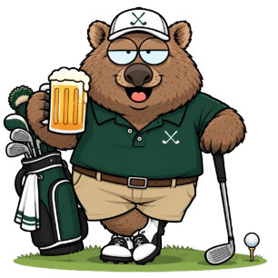 Golfing Wombats Party Balloon