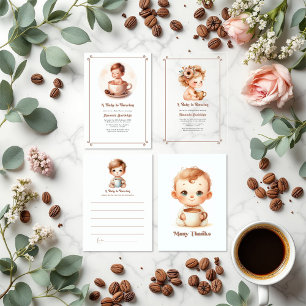 A Baby Is Brewing Coffee-Themed Baby Shower Advice Card