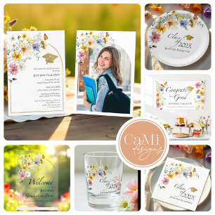 Wildflower Medical Nursing School Grad Party Photo Invitation