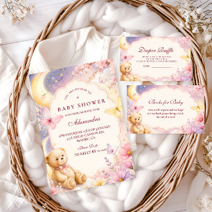 Celestial Bear Moon Stars Baby Shower Napkins