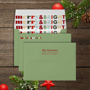 Colorful Merry & Bright Square Gift Favor Tags