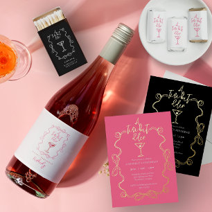 A Tiny Bit Older Hand Drawn Martini Birthday Party Foil Napkins