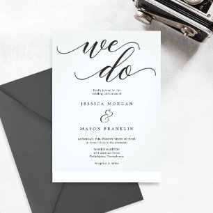 Classic Script Wedding Invitation