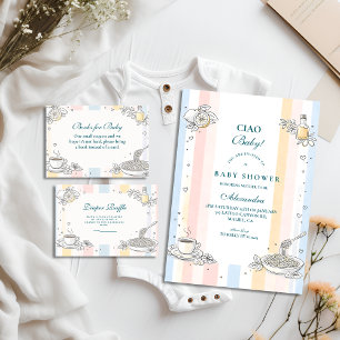 Italian Café Doodle Baby Shower Napkins