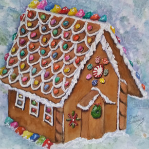 GINGERBREAD HOUSE WRAPPING PAPER