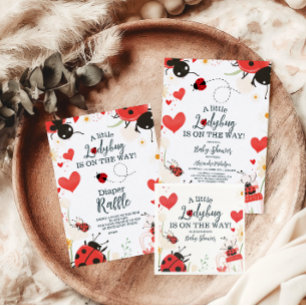 Little Ladybug Girl Baby Shower Invitation