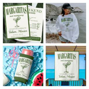 Margaritas And Matrimony Personalized Bachelorette Whiskey Glass