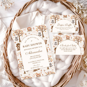 Autumn Woodland Diapper Raffle Enclosure Card