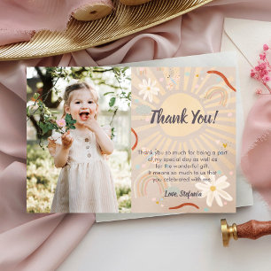 Cute Rainbow Pink Birthday Invitation