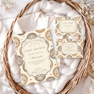 Elegant Neutral Safari Lion Baby Shower Napkins