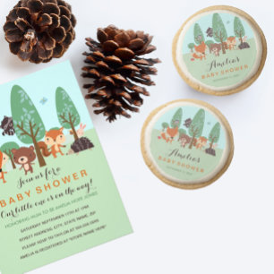 Sweet Woodland Friends Baby Shower Invite