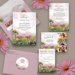 Country Meadow Watercolor 3 Photo Save The Date