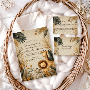 Neutral Safari Woodland Baby Shower Napkins