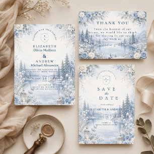 Enchanting Outdoor Winter Wedding Foam Board