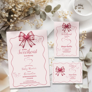A Little Sweetheart Valentine Baby Shower Invitation