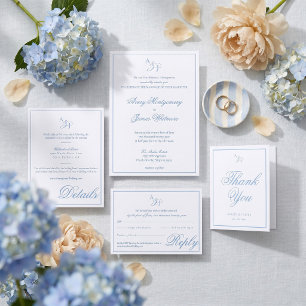 Luxury Simple Modern Minimal Monogram Wedding Letterpress Thank You Card