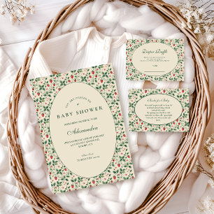 Strawberry Cottage Garden Baby Shower Napkins