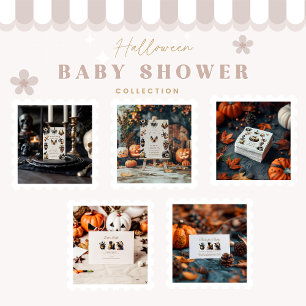 Gothic Halloween Little Boo Baby Shower Invitation