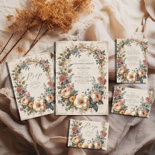 Botanical Bliss Wildflowers Art Nouveau Wedding Foam Board