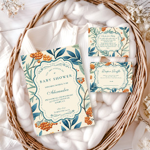 Sage Berry Botanical Baby Shower Invitation