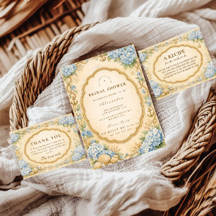 Vintage Coastal Hydrangea Bridal Shower Foam Board