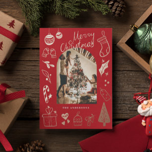 Favorite Things Red Christmas Party Invitation